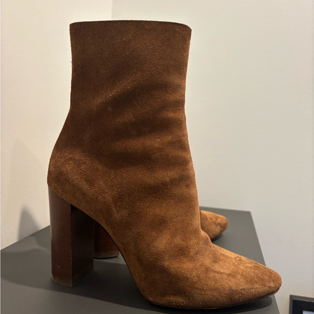 Brown Suede Ankle Boots